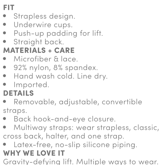 Removeable Straps (Strapless) Black With Lace-Detail Bra for Supportive Comfort - Picture 5 of 5